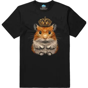 Pánské tričko Pánské tričko Královský Křeček (Velikost: 5XL, Barva: Černá)