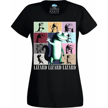 Dámské tričko Galerie Ještěrky Lizard (Velikost: 4XL, Barva: Černá)