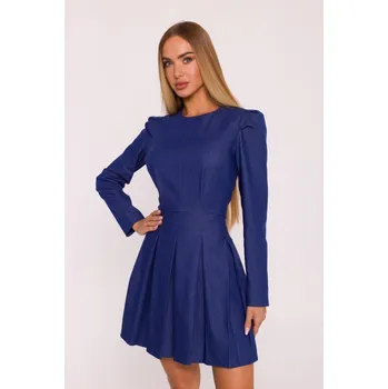 Dámské šaty M884 Šaty džínového vzhledu - modré EU M