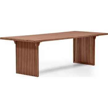 Jídelní stůl Zahradní stůl Familis 240 cm z masivu eukalyptové dřevo tmavě hnědý