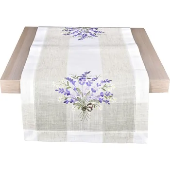 ubrus Ubrus celoroční, Levandule na lnu, bílo béžový