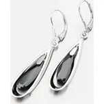 Dámské náušnice stříbro 925 krystaly černým černé kameny PKL-2258