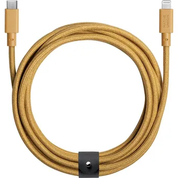 Datový kabel Datový kabel Native Union Belt Cable (USB-C – Lightning) 3m Kraft