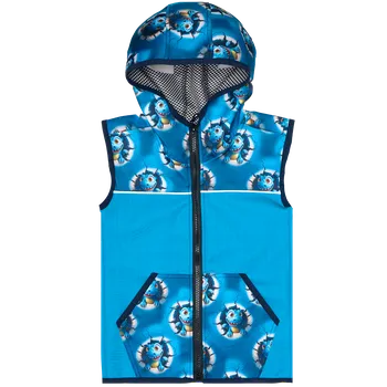 Chlapecká bunda Softshellová vesta jaro/podzim - DINO modrý Velikost: 122