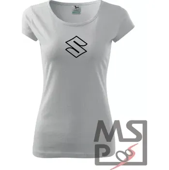 Dámské triko s motivem Suzuki M bílé