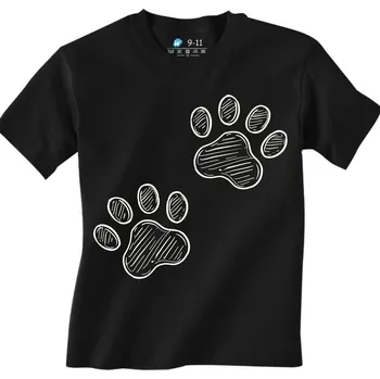 Chlapecké tričko Dětské tričko Tlapky Věrného Psa (Velikost: 3-4, Barva: Černá)