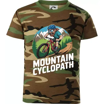 Mountain cyclopat plnovous - Dětské maskáčové triko - 122 cm/6 let ( Hnědý maskáč )
