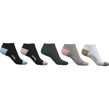 Dámské ponožky Slazenger Trainer Socks 5 Pack Ladies Colours Ladies 4-8