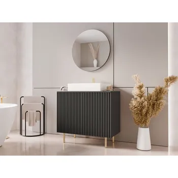 Koupelnový nábytek Nawil I, Barva: černá, Sifon k umyvadlu: ano, Umyvadlo: ne MIRJAN 5903211428296