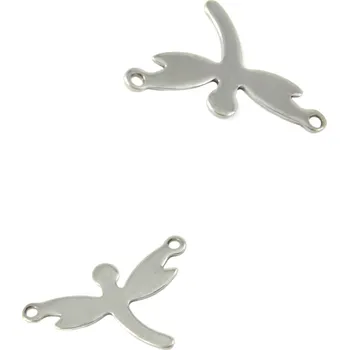 Materiál na výrobu šperku Ocelový konektor Vážka 24,5x16mm - 1ks - Nerez SL