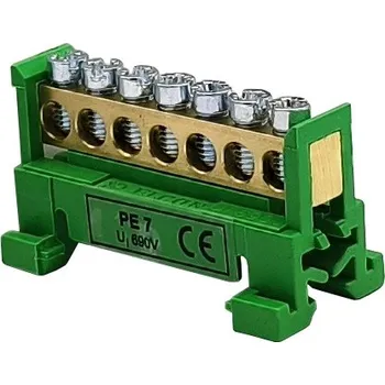 Rozvaděč ELEKTRO BEČOV Můstek PE7 rozbočovací zelený V716003