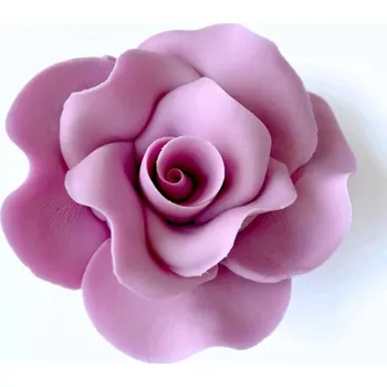 Jedlá dekorace na dort CZ distribuce Cukrová růže velká lila (9 ks) ▹