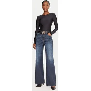Dámská móda Guess Jeansy W5YA1A D0213 Tmavomodrá Wide Leg 30_32
