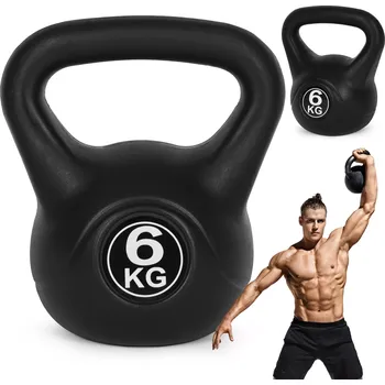 Kettlebell 6 kg MODERNHOME – plastový kettlebell pro sílu a kondici