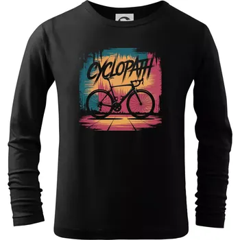 Chlapecké oblečení Cyclopat gravel barevný - Triko dětské Long Sleeve - 134 cm/8 let ( Černá )