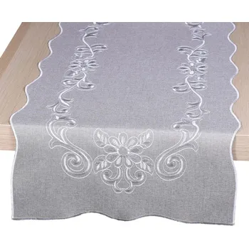 ubrus Ubrus celoroční, Ornament s květinou, šedý