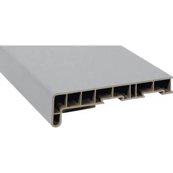 Parapet Parapet na míru PVC vnitřní s nosem Aluminium 4361001 17/40x600 mm, délka na přání 500-5000 mm