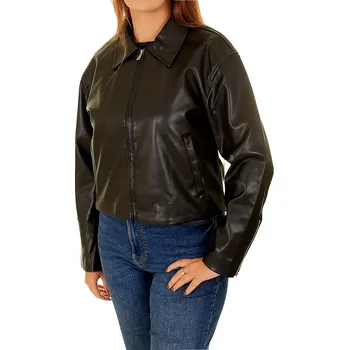 Dámská bunda bunda ONLY Nicki Faux Leather - Black XS