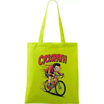 Cyclopat karikatura - Taška bavlněná - 42 x 38 cm ( Limetková )