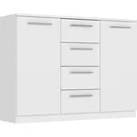Komoda 2 dveře + 4 zásuvky SURREY bílá
