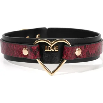 Erotická ozdoba SuperLove Premium Heart Choker Black-Red