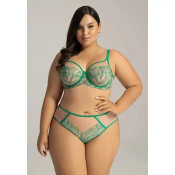 Podprsenka Měkká zelená podprsenka Ava s výšivkou, zelená 90C i384_12452305