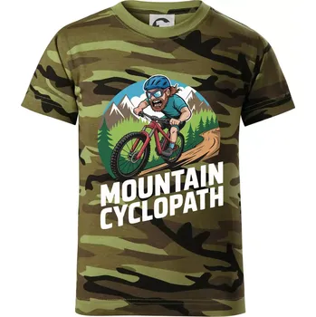 Chlapecké oblečení Mountain cyclopat plnovous - Dětské maskáčové triko - 146 cm/10 let ( Zelený maskáč )