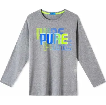 Chlapecké tričko CHLAPECKÉ TRIČKO S NÁPISEM VELIKOST 146 - 176 NOVINKA Barva: Šedá, Velikost: 176