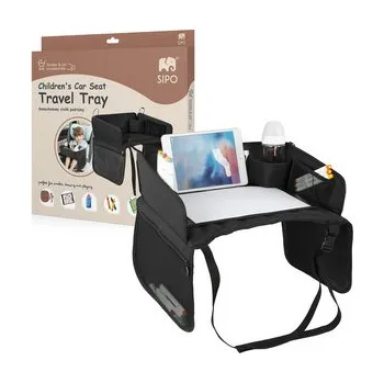 Sipo Skládací stolek do auta s kapsou na tablet, černá