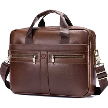 Bullcaptain pánská kožená brašna Faolán Hnědá matná 11L