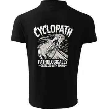 Pánská košile Pathologically Obsessed with Biking - Polokošile pánská Pique Polo 203 - 3XL ( Černá )