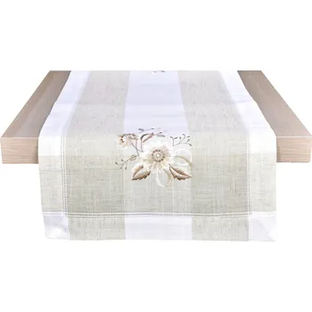 ubrus Ubrus celoroční, Gazanie se lnem, bílo béžový