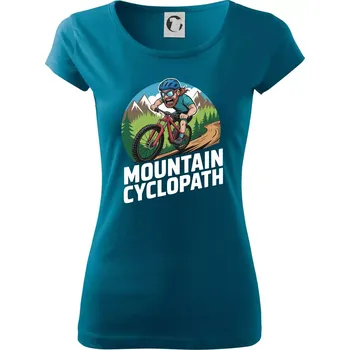 Dámské tričko Mountain cyclopat plnovous - Dámské triko Pure - L ( Petrolejová )