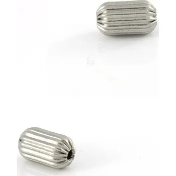 Materiál na výrobu šperku Vlnitý korálek z nerezové oceli 6x10mm - 1Ks - Nerez SL