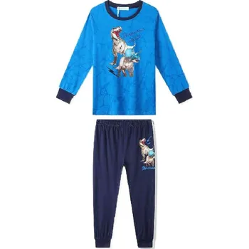 Chlapecké pyžamo DĚTSKÉ PYŽAMO S DINOSAUREM BAVLNA Barva: Modrá, Velikost: 116