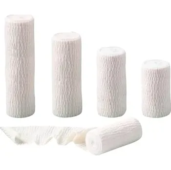 Obinadlo elastické krepové Universal 10ks/balení (Elastická krepová obinadla Universal, dostupná v šířkách 6–15 cm, délka 5 m, pro spolehlivou fixaci krytí.)