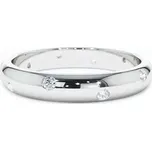 Stříbrný prsten s moissanity, vel. 52