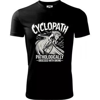 Chlapecké oblečení Pathologically Obsessed with Biking - Dětské triko sportovní (dresovina) - 134 cm/8 let ( Černá )