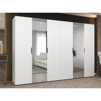 Šatní skříň Šatní skříň se zrcadlem Umonca 300, Barva: bílá MIRJAN 5903211427398