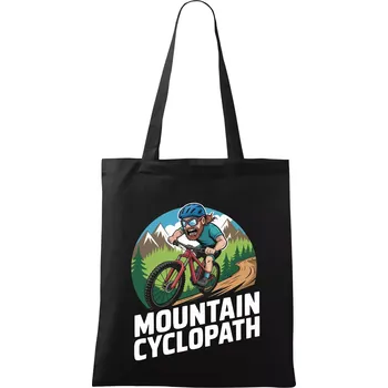 Nákupní taška Mountain cyclopat plnovous - Taška bavlněná - 42 x 38 cm ( Černá )