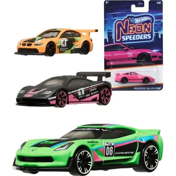 autodráha Mattel HOT WHEELS Auto Neon Speeders angličák 1:64 8 druhů
