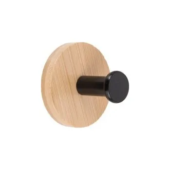 Věšák Háček bambus/kov nalepovací kulatý 2 ks