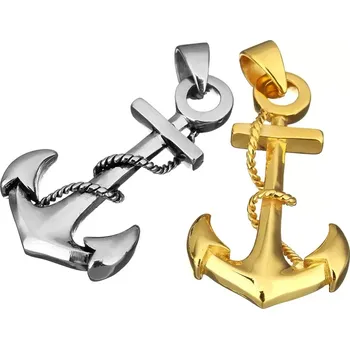 Přívěsek Přívěsek z chirurgické oceli Kotva - Anchor - Barva Zlatá
