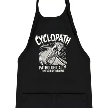 Kuchyňská zástěra Pathologically Obsessed with Biking - Dětská zástěra na vaření - Univerzální velikost ( Černá )