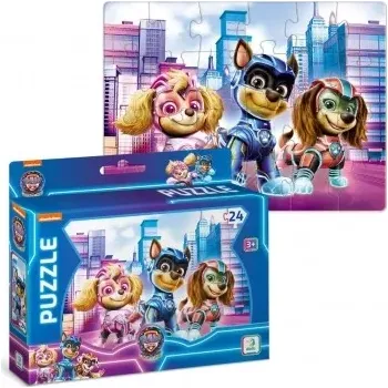 Teddies Tlapková patrola/Paw Patrol 27x20cm v krabičce 20x16x3,5cm 24 dílků