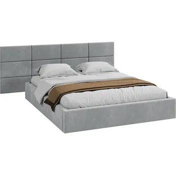 Postel Čalouněná postel DENVER 120x200 s kovovým zdvižným roštem PARIS ŠEDÁ