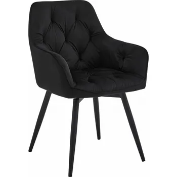 Jídelní židle Židle JORK360 - černý samet / nohy černé x 1