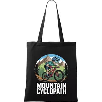 Nákupní taška Mountain cyclopat bez vousů - Taška bavlněná - 42 x 38 cm ( Černá )