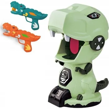 Dětská zbraň Dětská pistole KIK 2 pistole na pěnové míčky s terčem ve tvaru dinosaura