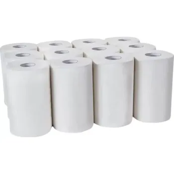 Papírový ručník Ručník v roli MIDI bílý, pr. 135mm, 2vrstvý, 100% celulóza, 250 útržků, 50m (12ks/balení) (Ručník v roli MIDI, bílý, 2vrstvý, 100% celulóza, průměr 135 mm, 250 útržků na 50 m roli.)